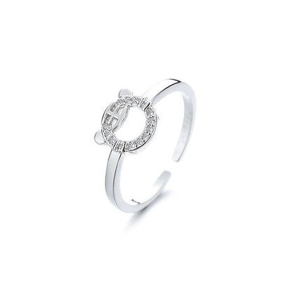 Anello floreale minimalista