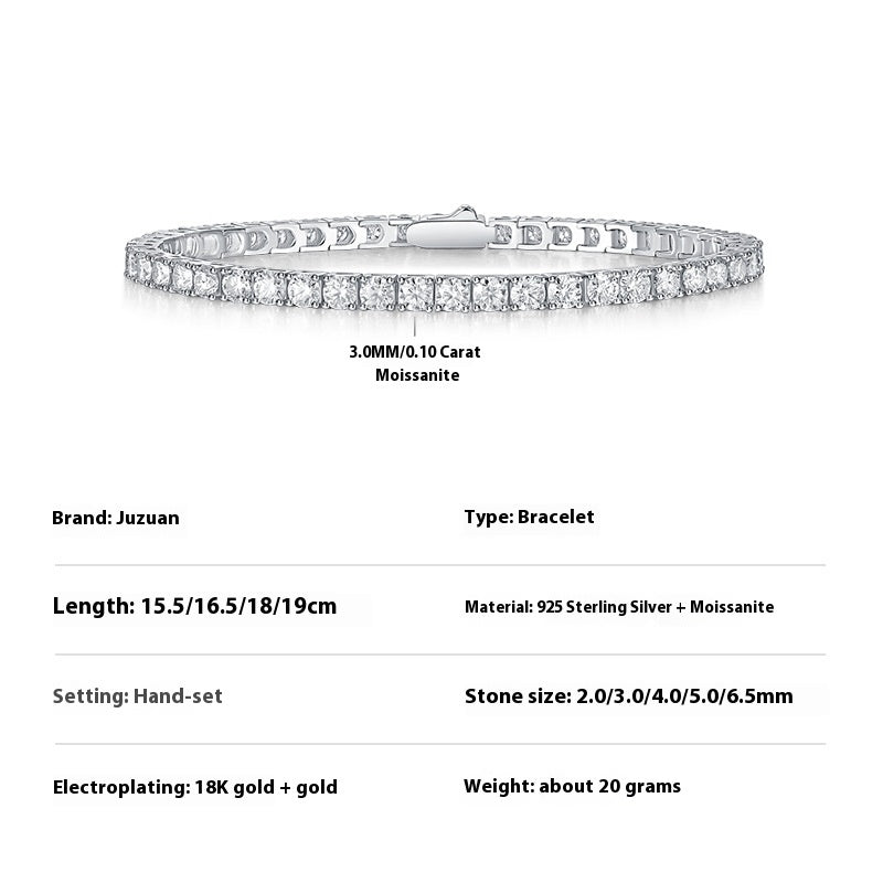 Bracciale tennis moissanite