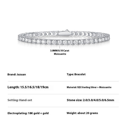 Bracciale tennis moissanite