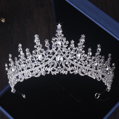 Collana e orecchini corona zircone