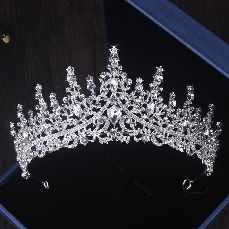 Collana e orecchini corona zircone