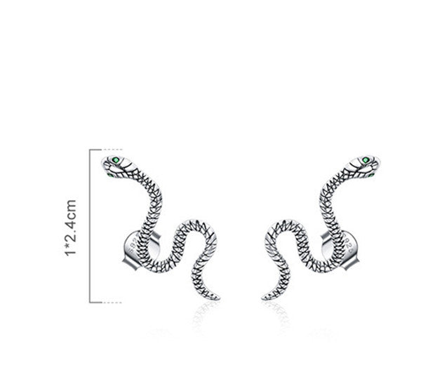 Orecchini serpente in argento