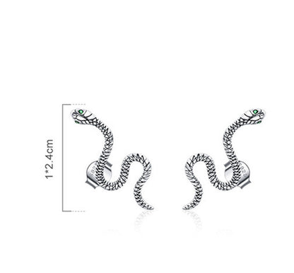 Orecchini serpente in argento
