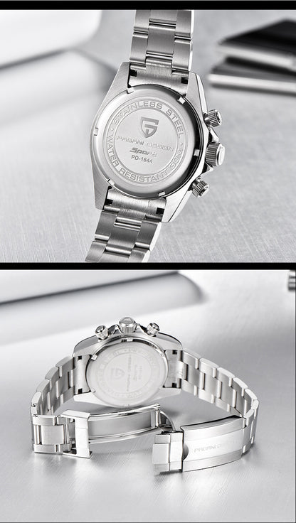 Orologio uomo acciaio cristalli