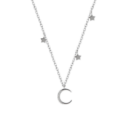 Collana stella e luna con nappina