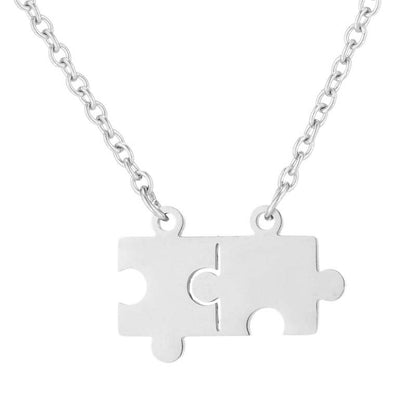 Collana puzzle acciaio