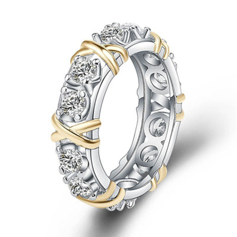 Anello rame zircone color oro