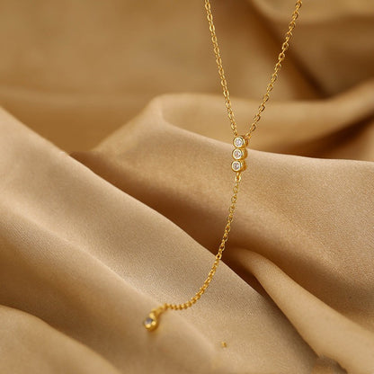 Collana zircone frangia