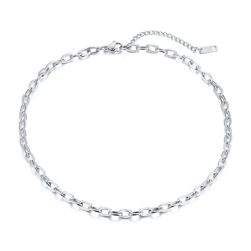 Collana corta acciaio titanio