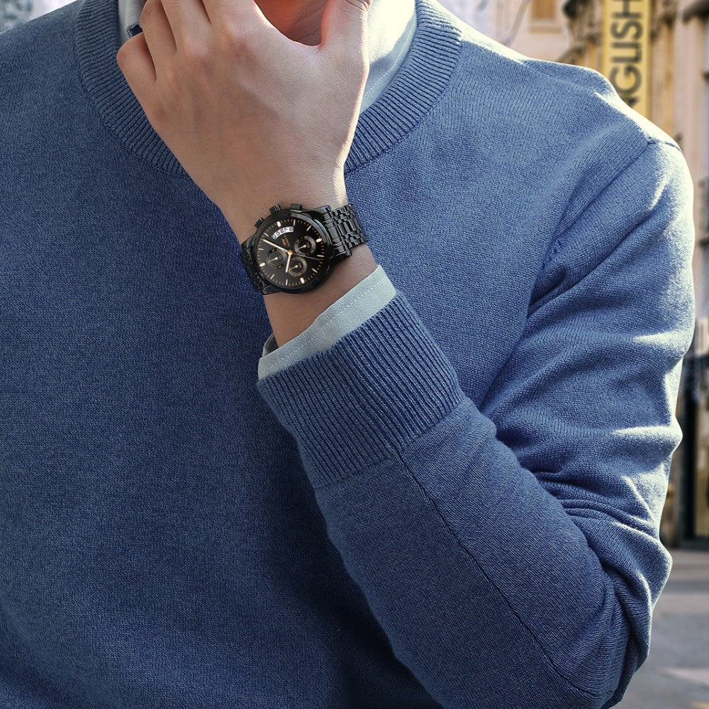 Orologio acciaio luminoso farfalla