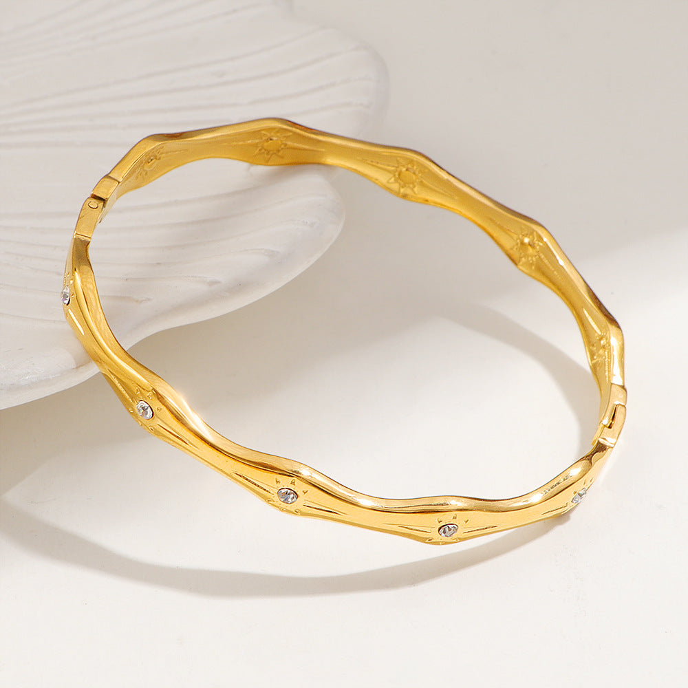 Bracciale acciaio titanio con fibbia