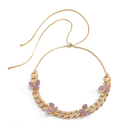 Collana farfalla colorata hip hop