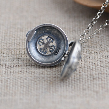 Collana croce argento mantra