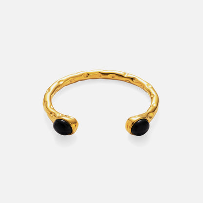 Bracciale titanio oro zircone