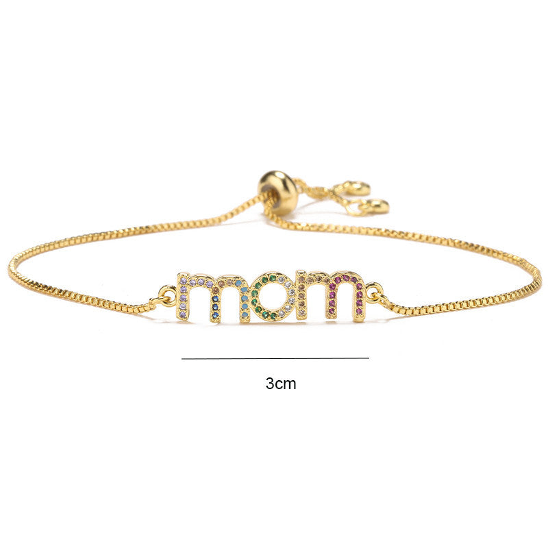Braccialetto charm mamma oro