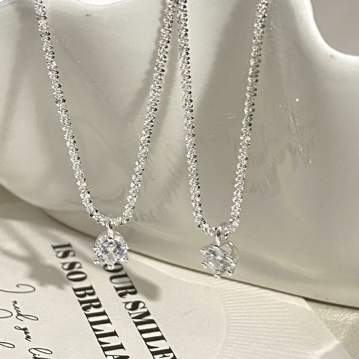 Collana zircone bianco