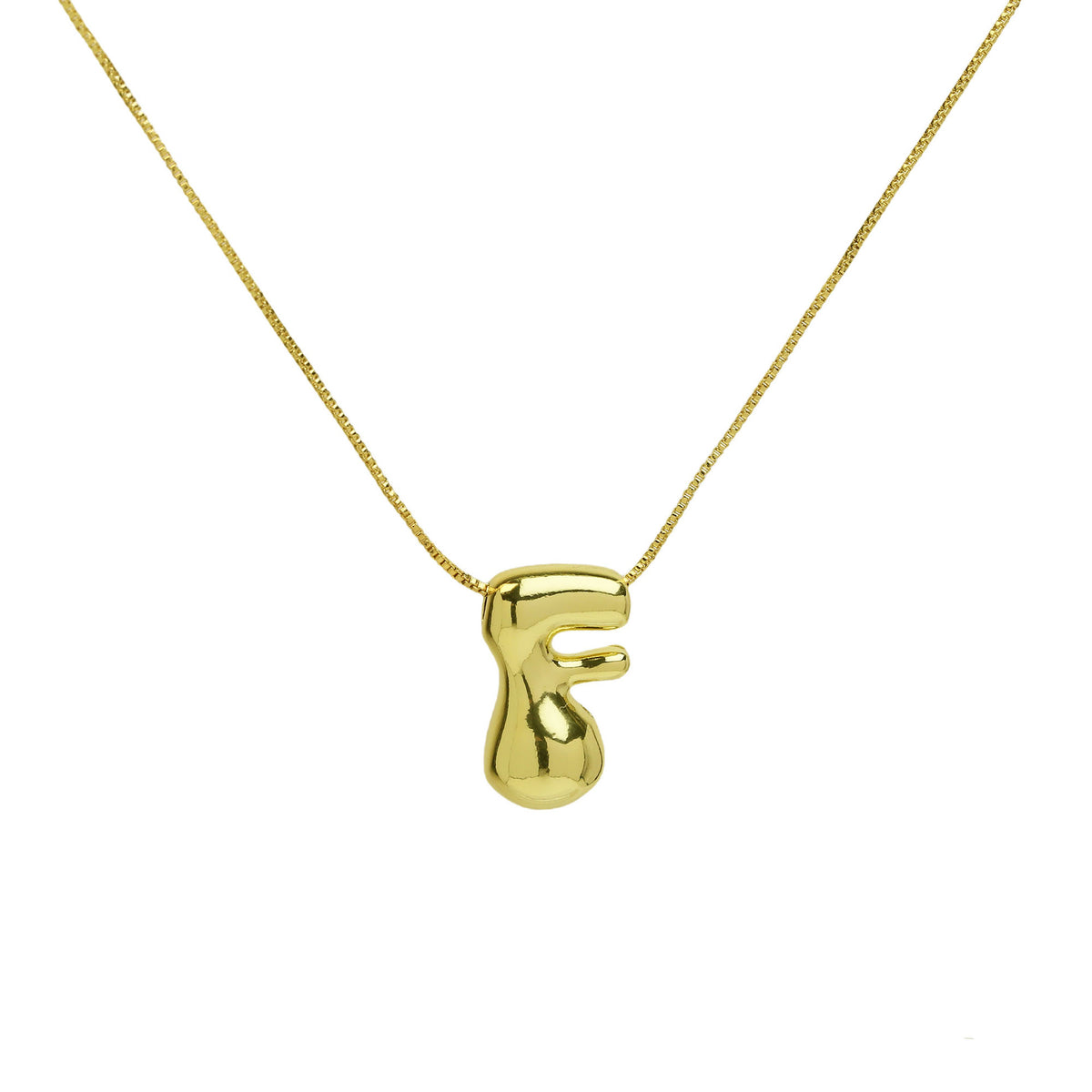 Collana lettera in ottone