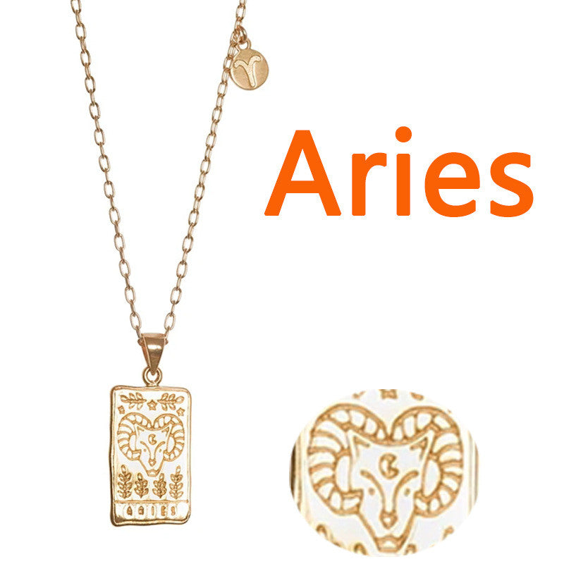 Collana zodiacale con targhetta