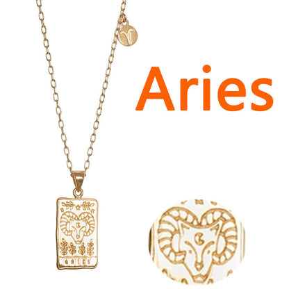 Collana zodiacale con targhetta