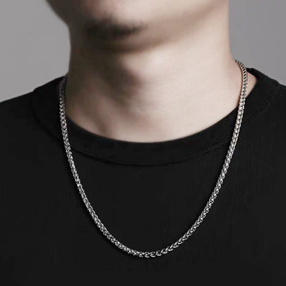 Collana acciaio titanio minimalista
