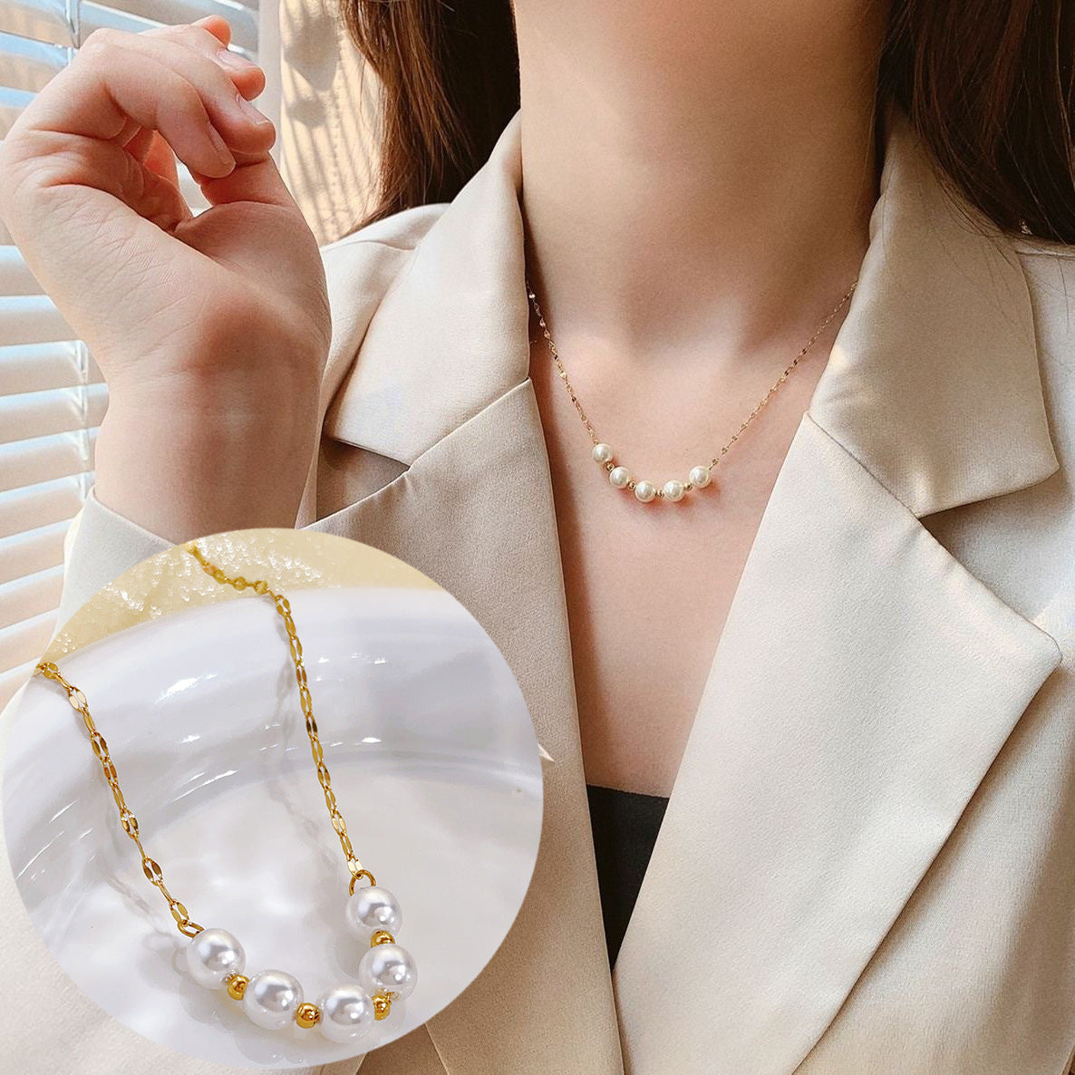 Collana décolleté titanio
