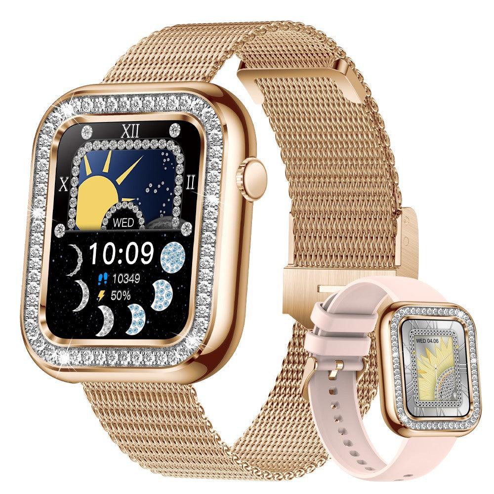 Smartwatch quadrato impermeabile cristalli
