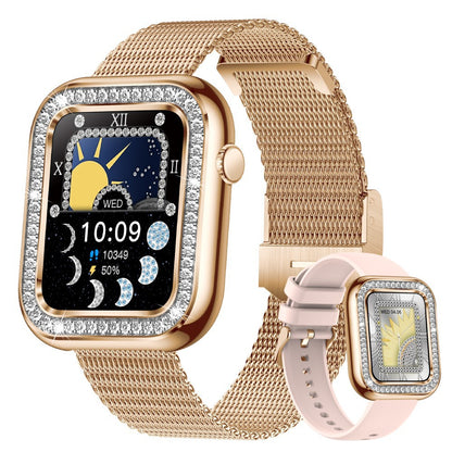 Smartwatch quadrato impermeabile cristalli
