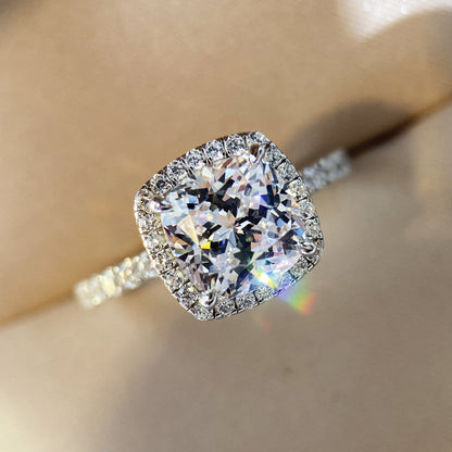 Anello moissanite stile giapponese