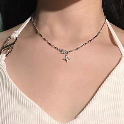 Collana fiocco di neve in titanio