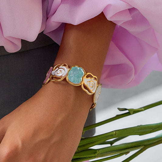 Bracciale fiore traforato