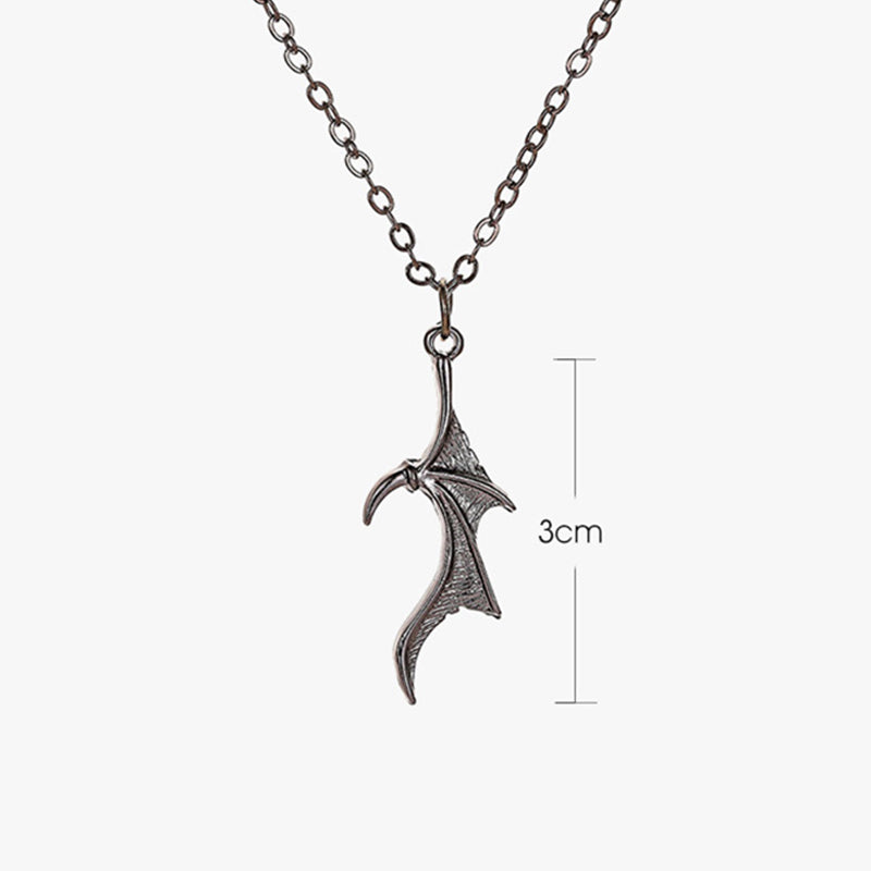 Collana coppia ali pipistrello