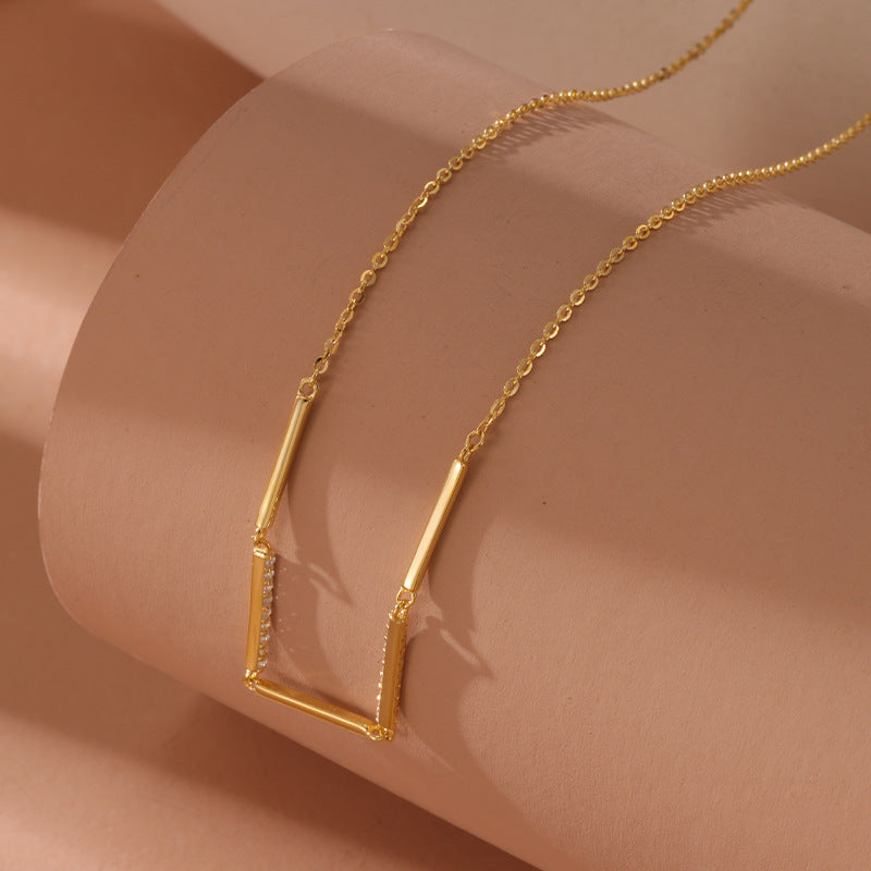 Collana geometrica argento sterling
