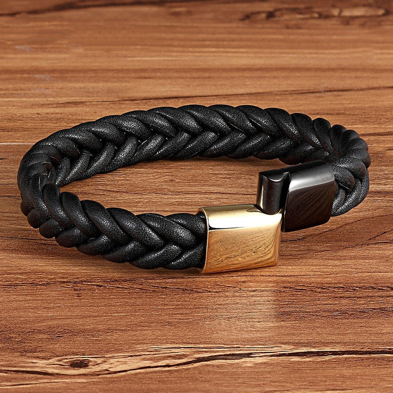 Braccialetto pelle con fibbia