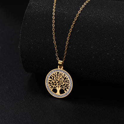 Collana albero vuoto diamanti