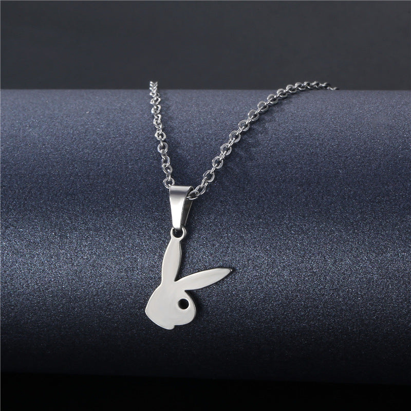 Collana geometrica traforata in acciaio inossidabile