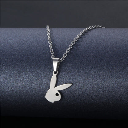 Collana geometrica traforata in acciaio inossidabile