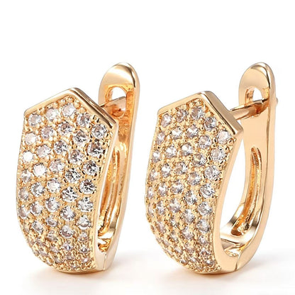 Orecchini zirconi oro champagne