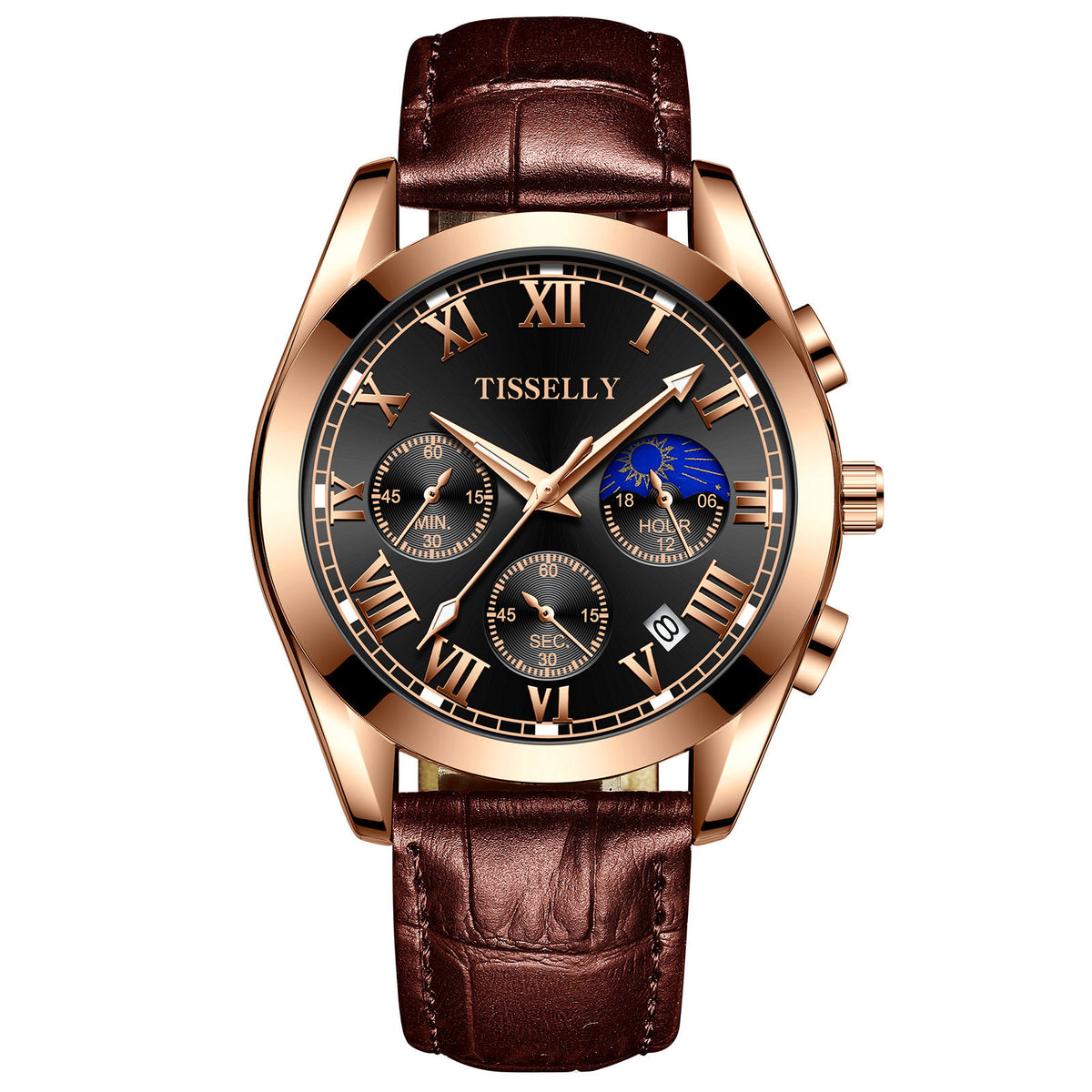 Orologio da uomo al quarzo impermeabile minimalista luminoso