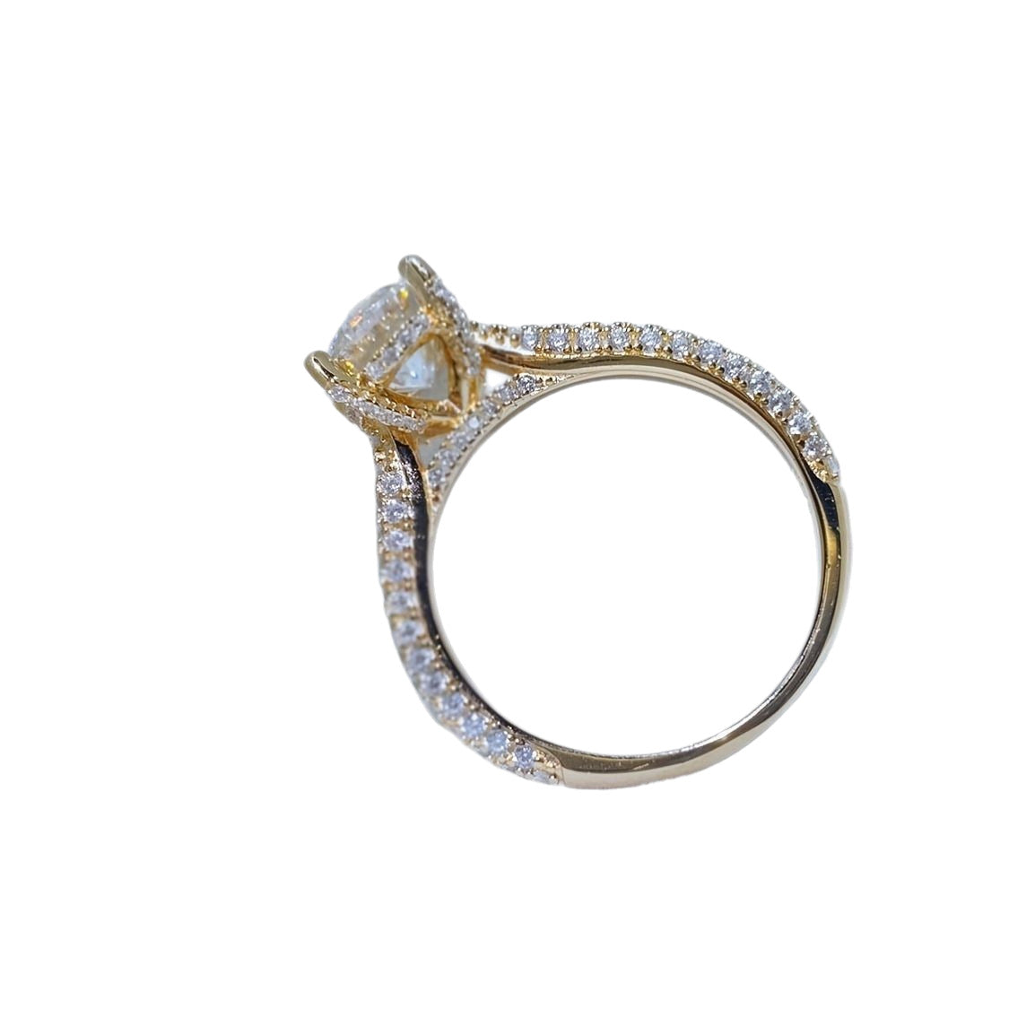 Anello moissanite placcato rame