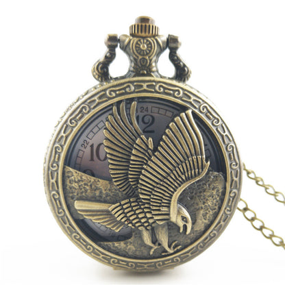 Orologio da tasca vintage uccello e freccia