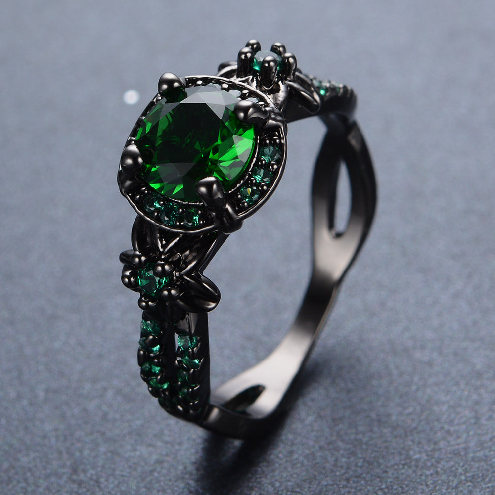 Anello opale con diamante