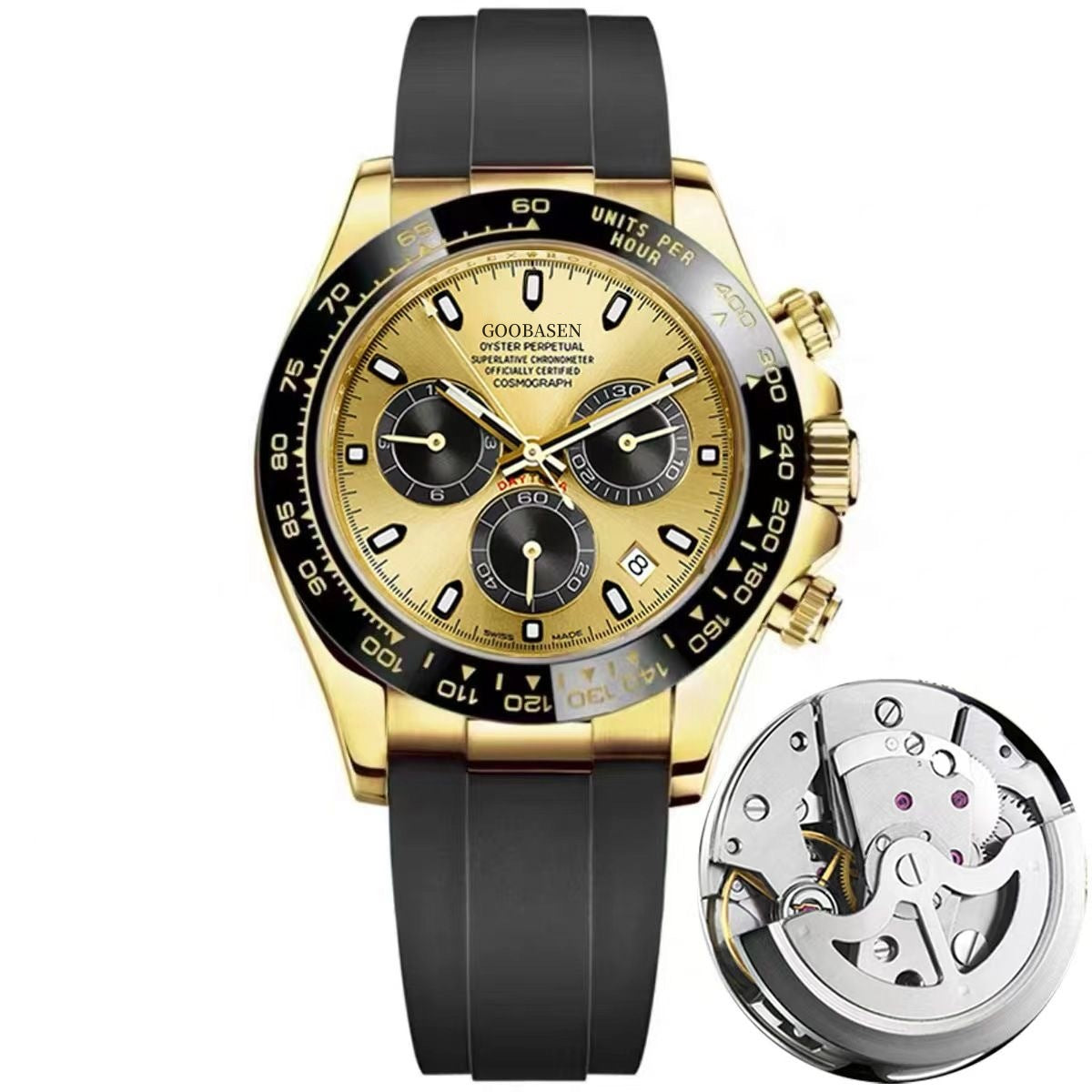 Orologio uomo stile meccanico calendario