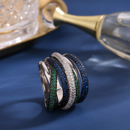 Anello croce brillanti