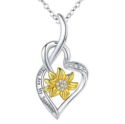 Ciondolo girasole e cuore