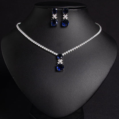 Orecchini quadrato zircone sposa