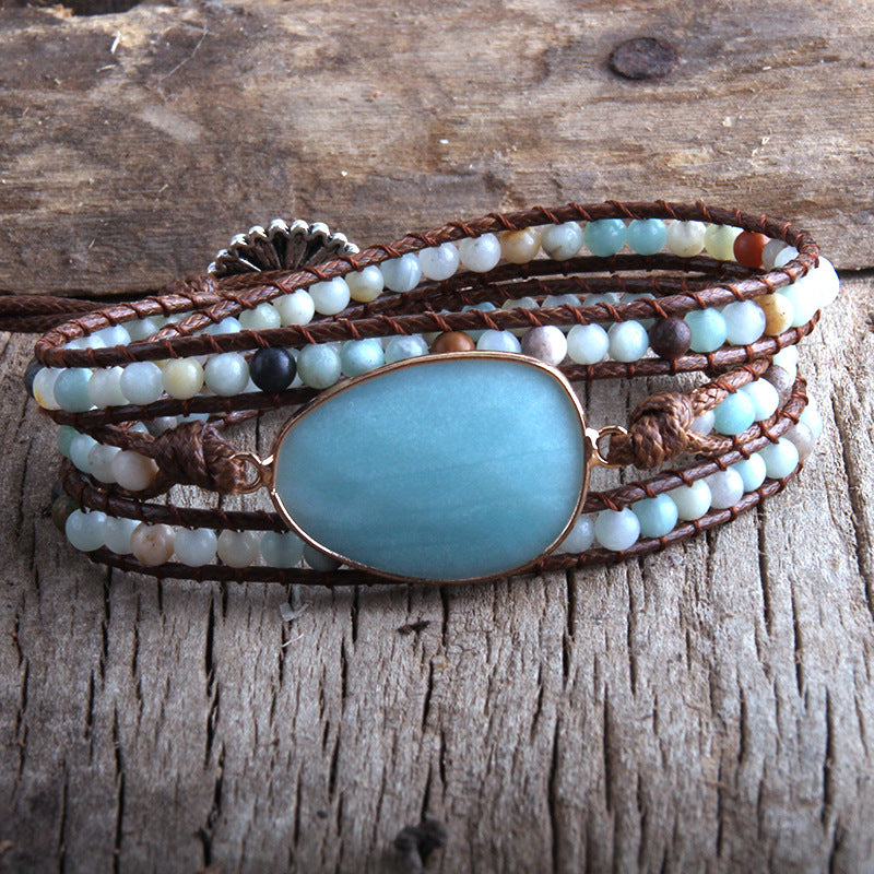Bracciale Intrecciato Pietra Naturale