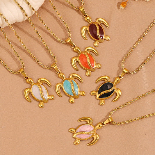 Collana tartaruga acciaio