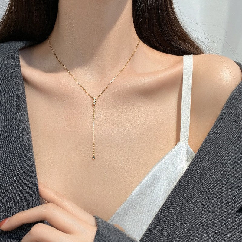 Collana zircone frangia
