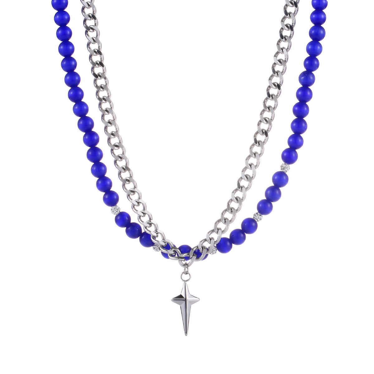 Collana stella occhio di gatto