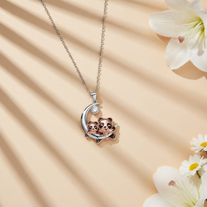 Collana panda oro rosa